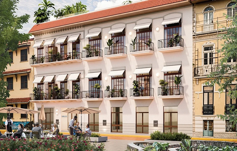 Visualización de fachada publicada para Barlovē
